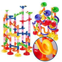 Kids DIY Maze Balls Track Building Blocks Toys For Children Construction Marble Race Run Pipeline Block  Educational Toy Game