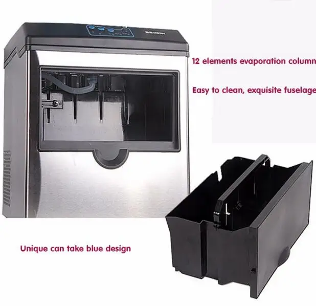 Commercial/ Household Electric Ice Making Machine 25KG Countertop Automatic Bullet Ice Maker