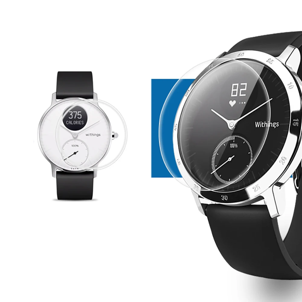5 Chiếc Dành Cho Nokia Đồng Hồ Thông Minh Withings Activite Thép HR 36MM 40MM Chống Sốc 7H Nano Bảo Vệ Màn Hình lá Chắn Chống Cháy Nổ Xem Phim