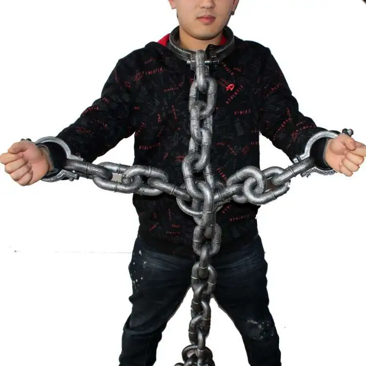 Large Halloween Party Props Performance Supplies Cosplay Plastic Head Chain Bracelet Foot Chains Package Children Toys Kids Toy