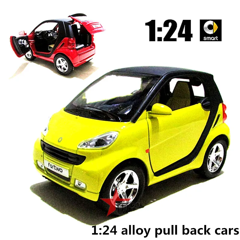 

1:24 alloy pull back cars,high simulation Smart model,metal diecasts,toy vehicles,musical & flashing,free shipping