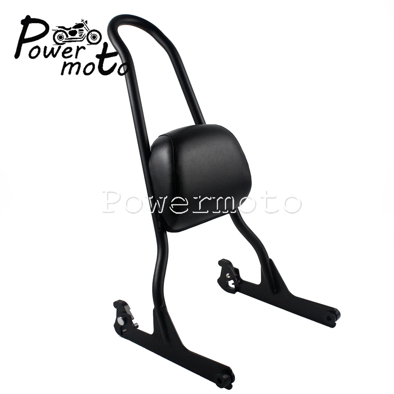 Motorcycle Passenger Sissy Bar Backrest Back Pad for Harley Softail Fat Boy FLSTF FLSTFB FXST FXSTB FXSTC FLSTSB FXSTS 2006-UP