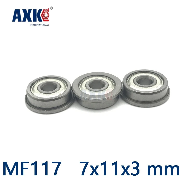 

2023 Promotion Limited Axk Mf117zz Flange Bearing 7x11x3 Mm Abec-1 (10pcs) Miniature Flanged Mf117 Z Zz Ball Bearings