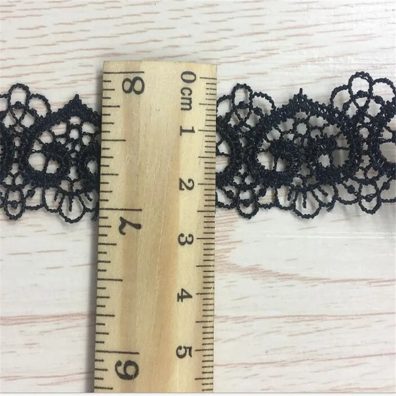 Black/White Embroidered Net Lace Fabric Trim Ribbons DIY Sewing Handmade Craft Materials