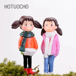 4 pcs Winter Xiaomei doll Moss micro-landscape small creative Zakka figurine home decorations fairy garden miniatures