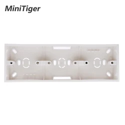 Minitiger-caja de montaje externo, accesorio de 258mm * 86mm * 34mm para Interruptor táctil Triple tipo 86 o enchufe, aplique para cualquier posición de la superficie de la pared