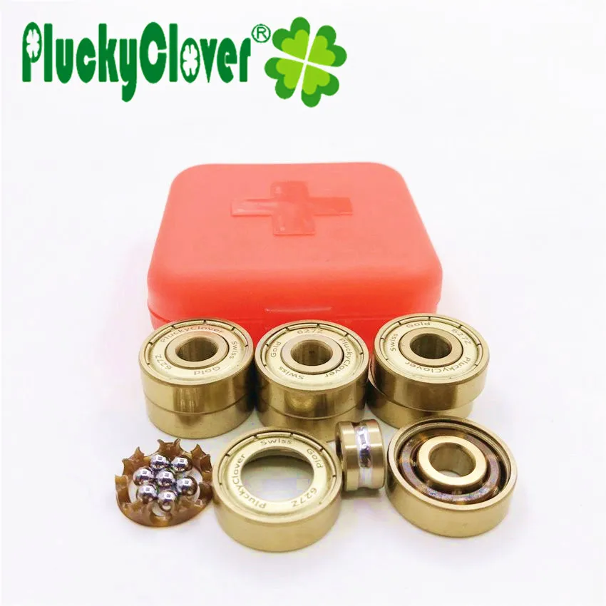 8pcs Golden 627z Bearing Swiss 7x22x7mm Abec9 Gcr15 Quad Skate Artistic Skates Shoe Derby Roller Hockey  Rollerski Bearing 627z
