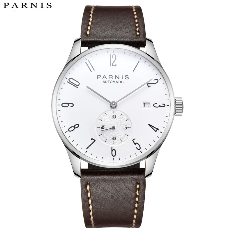 Parnis Mechanical Watches Minimalist Watch for Men Wristwatch Luxury Waterproof Automatic hombre Relogio Masculino Calendar 2023