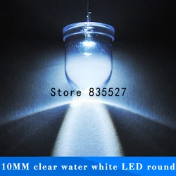 20 pz/lotto F10 Rotonda Water Clear 10mm LED Bianco Luminoso Eccellente perline Lampada luce Emitting Diode Diodi DIP Per luci FAI DA TE testa