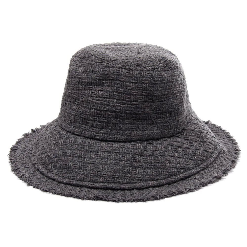 LNPBD Wide brimmed Weave Bucket Hat Warm Winter Women Packable Cap