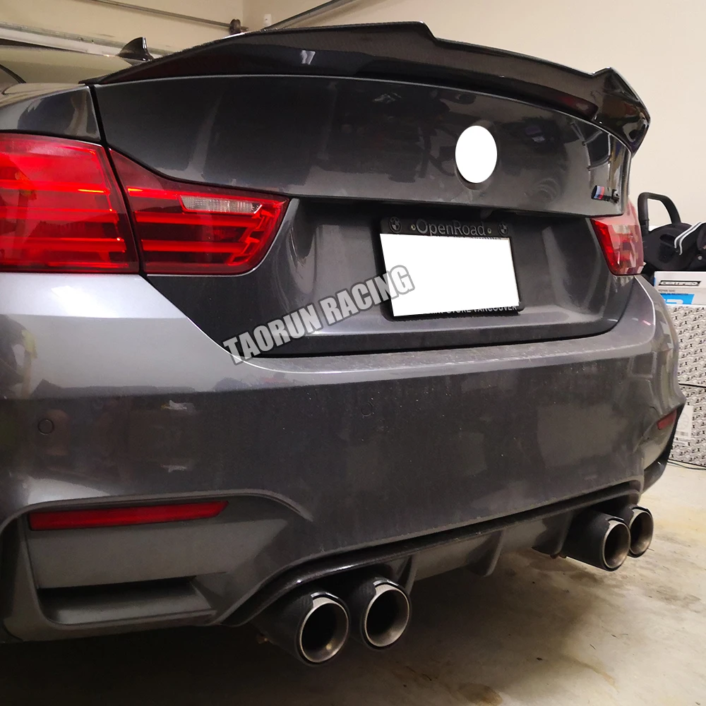 F82 M4 Spoiler Sayap Bibir Bagasi Belakang Serat Karbon Penuh untuk BMW M4 Base Coupe 2014 - 2019 Gaya PSM