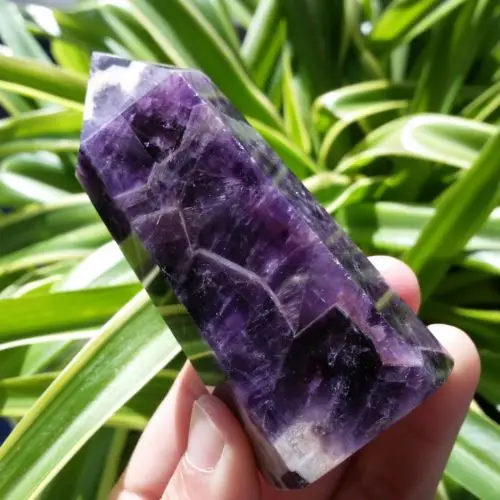 TOP !!!!!! NATURAL Dream Amethyst QUARTZ CRYSTAL WAND POINT HEALING