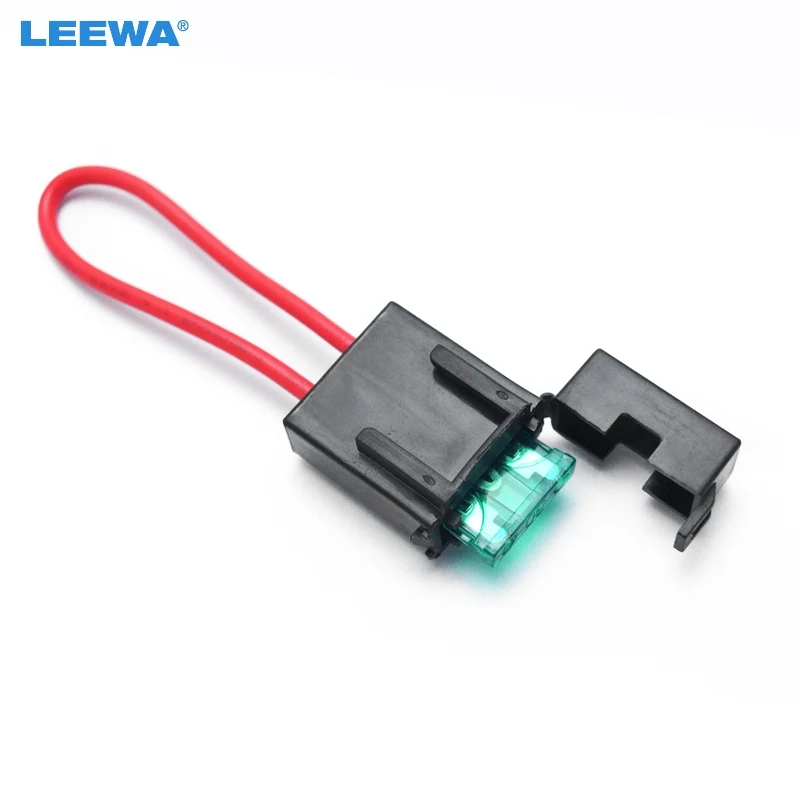 LEEWA 2Pcs 30A-8Gauge Waterproof Inline Blade Wedge Style FUSE Holder Cover #CJ3040