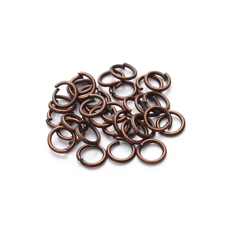 Lot de 50 à 200 anneaux fendus en bronze, argent, or, rhodium, 4mm, 6mm, 8mm, pour diabétique, bijoux à faire soi-même, vente en gros