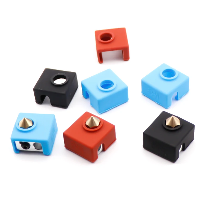 

Heater Block Silicone Insulation Sock M6 nozzles for MK8 MK7 MK9 hotend a6 a8 e10 e12 ender-3 CR-10 Prusa I3 3D Printer Parts