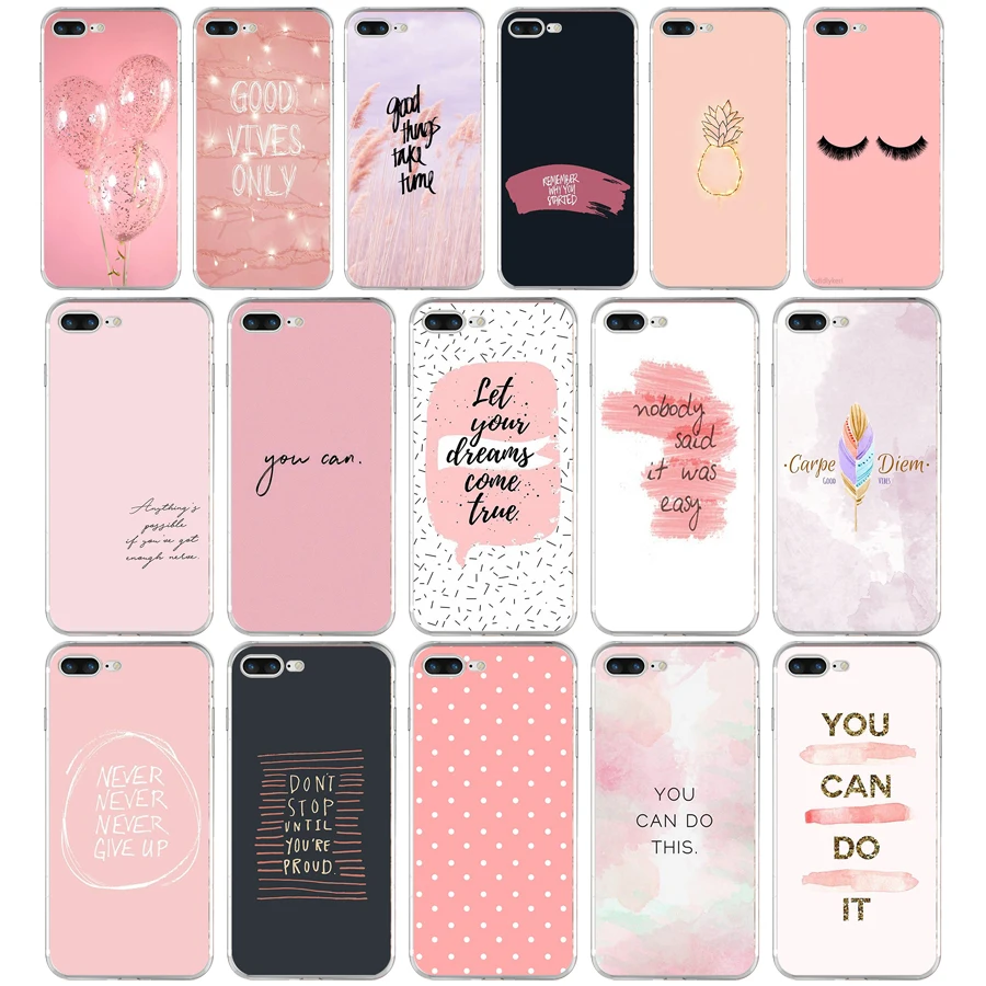 15SD Proverb Phrase Motto Soft TPU Silicone Cover Case For Apple iPhone 6 6s 7 8 plus Case