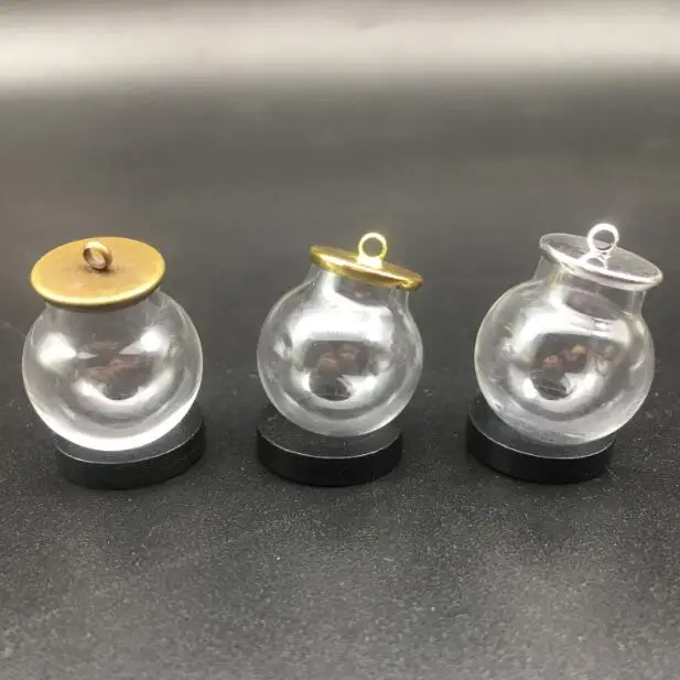 

50 компл./Лот Серебряный/золотистый/бронзовый цвет 20*12 мм стеклянный шар, Набор основ, Женская крышка, полый