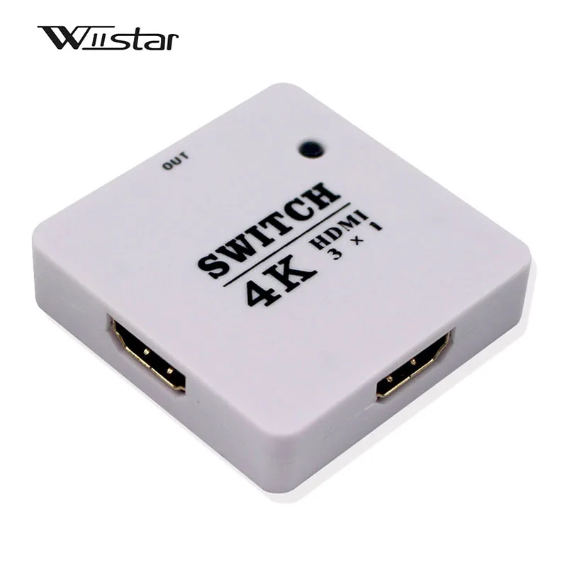 

Wiistar 3 Port HDMI Switch 3x1 HDMI Switcher 3 input 1 output Splitter HDMI Port for HDTV 2160P Video