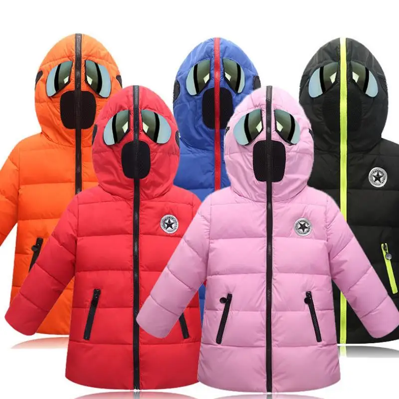 Children down jacket Winter Boy Jacket With Glasses For Girl Korean Clothes Thickening Down Cotton Children\'s clothing 4 -10y