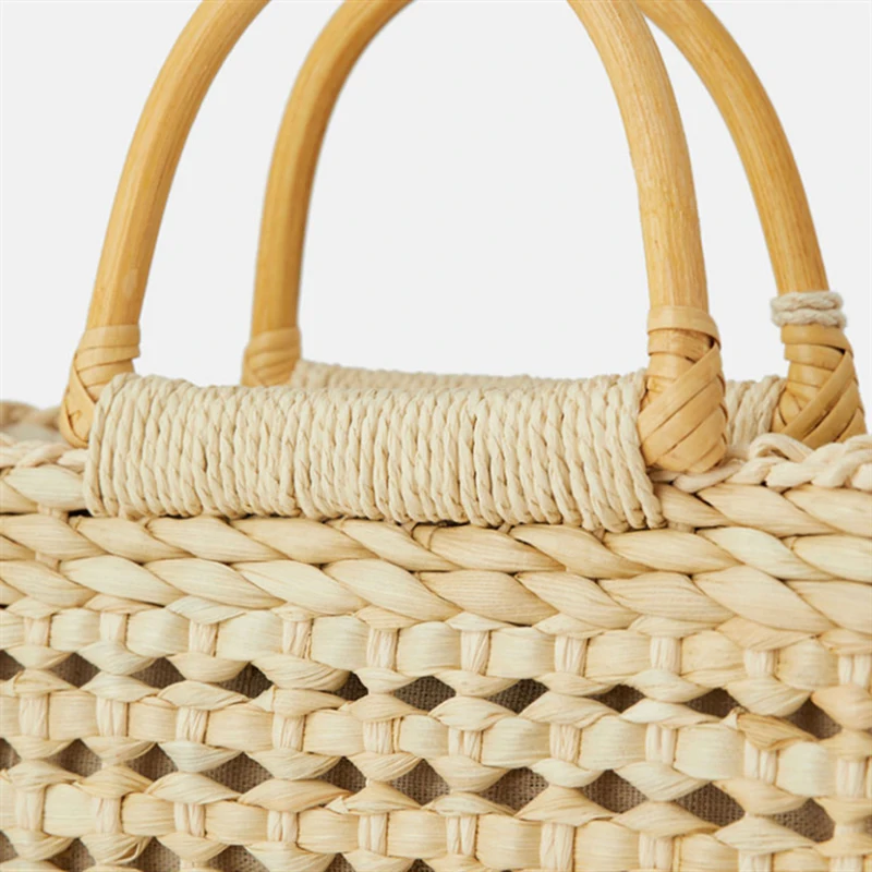 Summer Women Straw Beach Handbags Large Capacity Ladies Weave Shoulder Bag Fashion Tassel Hollow Out Female Messenger Tote Bags