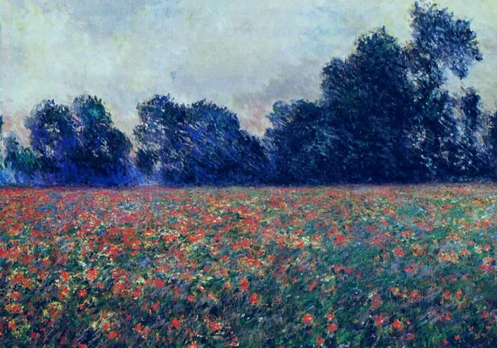 

High quality Oil painting Canvas Reproductions Poppies at Giverny (1887) By Claude Monet Painting hand painted