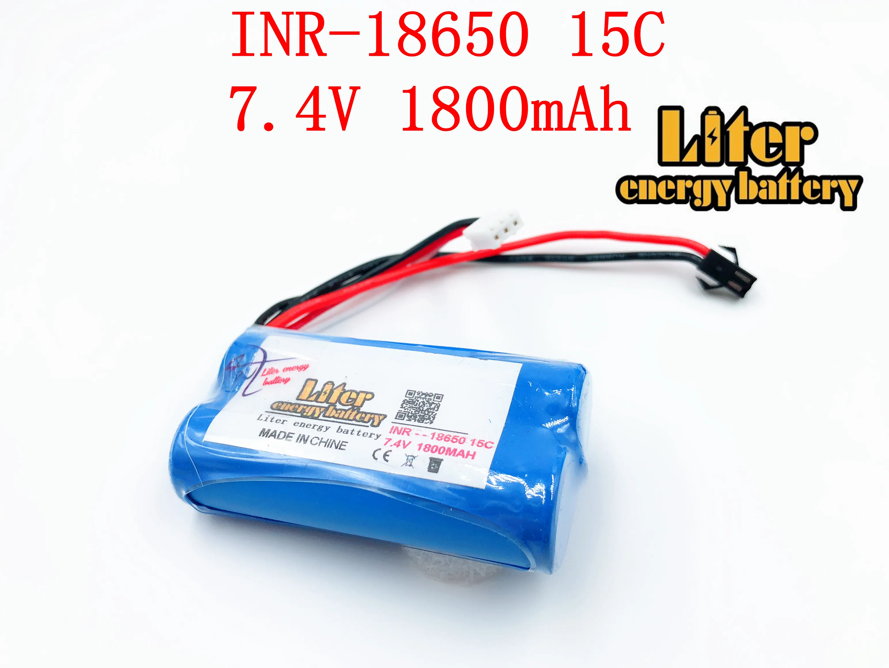 7.4V 1800mah 15c 18650 รีโมทคอนโทรลเฮลิคอปเตอร์แบตเตอรี่ลิเธียม 1800 Mah แบตเตอรี่ pack
