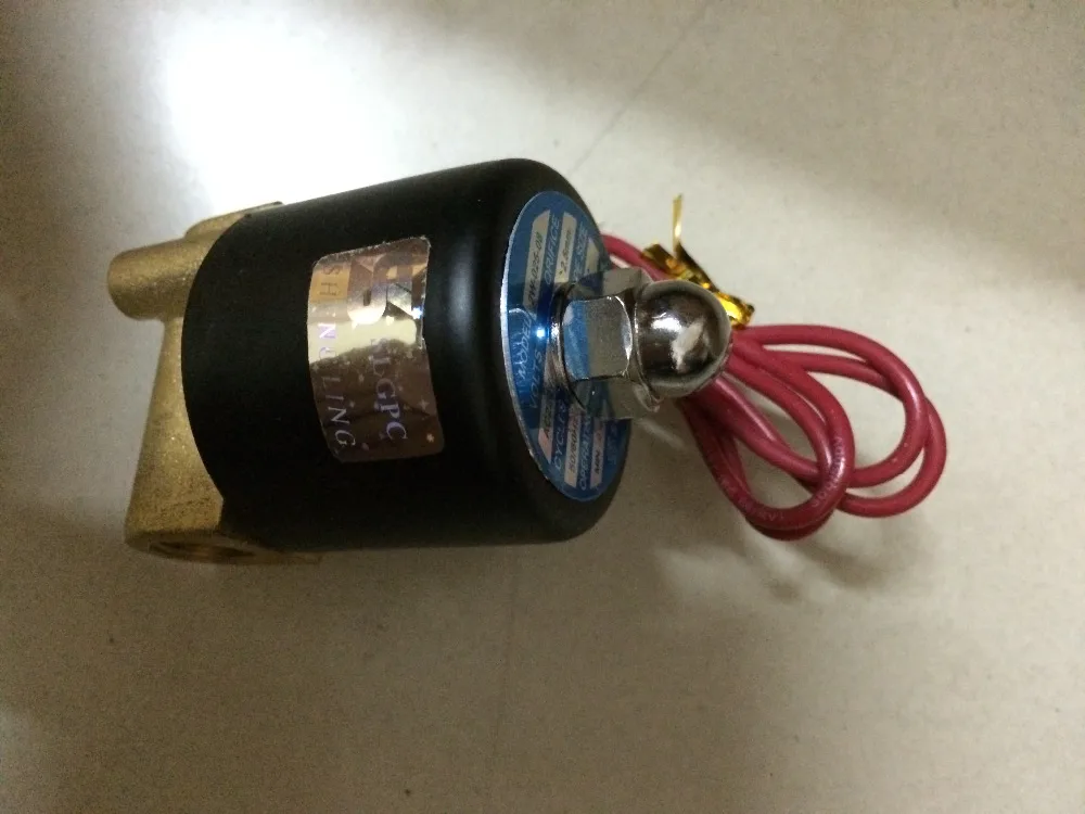 Lpg Lng Solenoid Valve, Normally Closed and Open for Power on Brass, Burner Solenoid Valve, 110V, 1/4 in