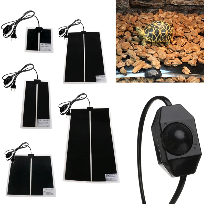 1PC 5/7/14/20/28W US Plug Adjustable Temperature Reptile Heating Pet Warmer Bed Mat JUN13