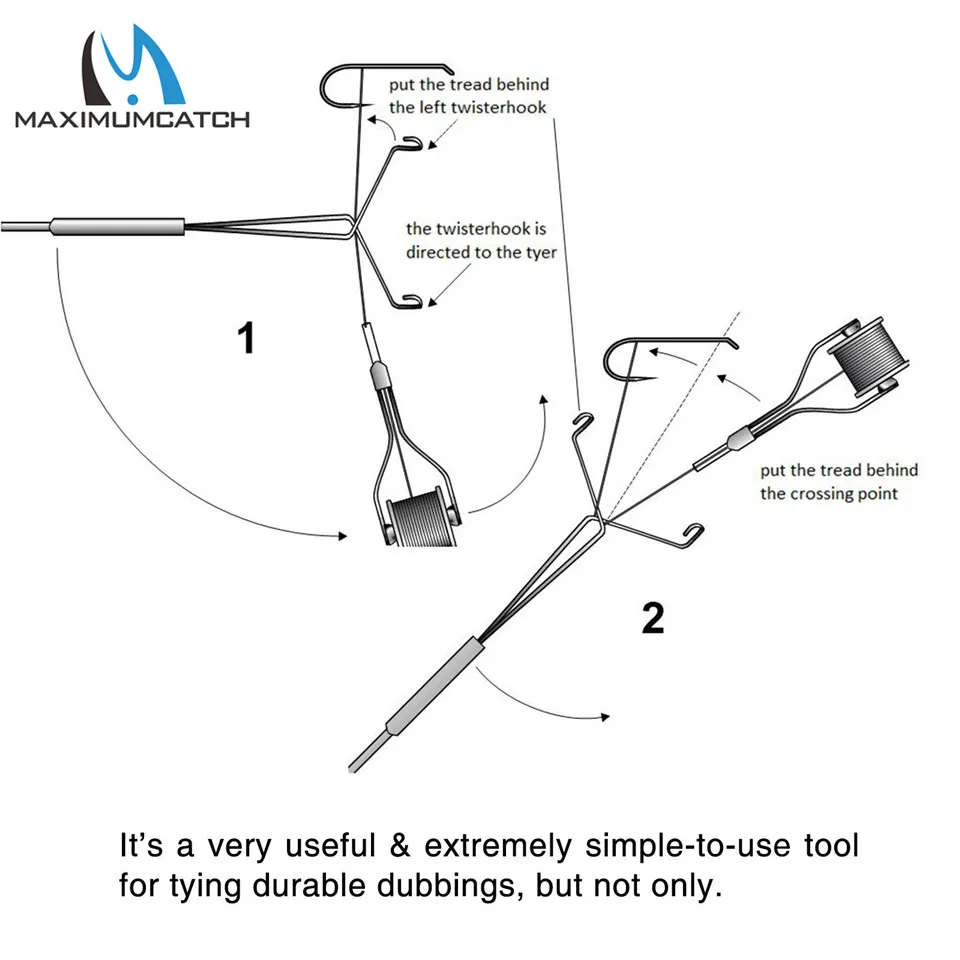 Maximumcatch Dubbing Twister/Spinner Mosiężny przyrząd do wiązania much Twister Narzędzie do wiązania much