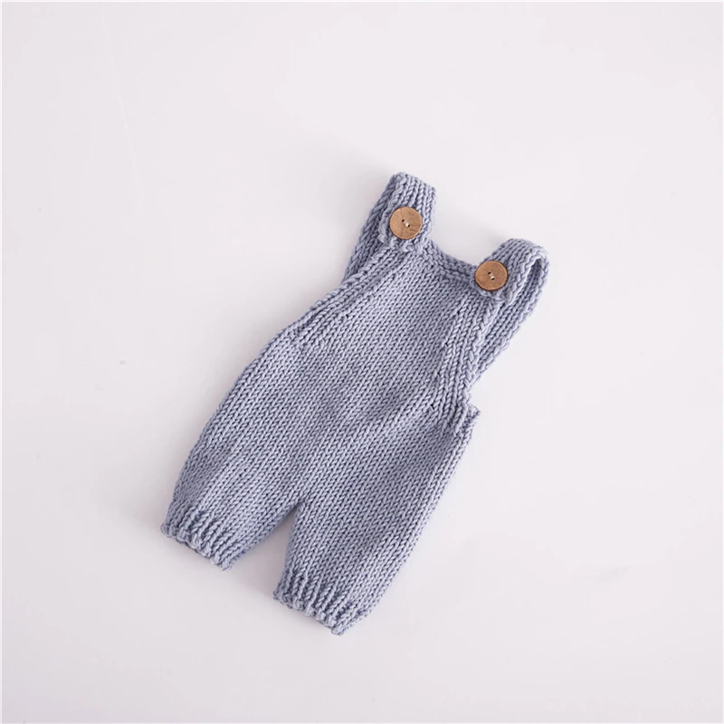 Newborn Baby Photography Clothing Overalls Handmade Kniited Infant Crochet Suspender Pants Bib Overall Pictures Outfits