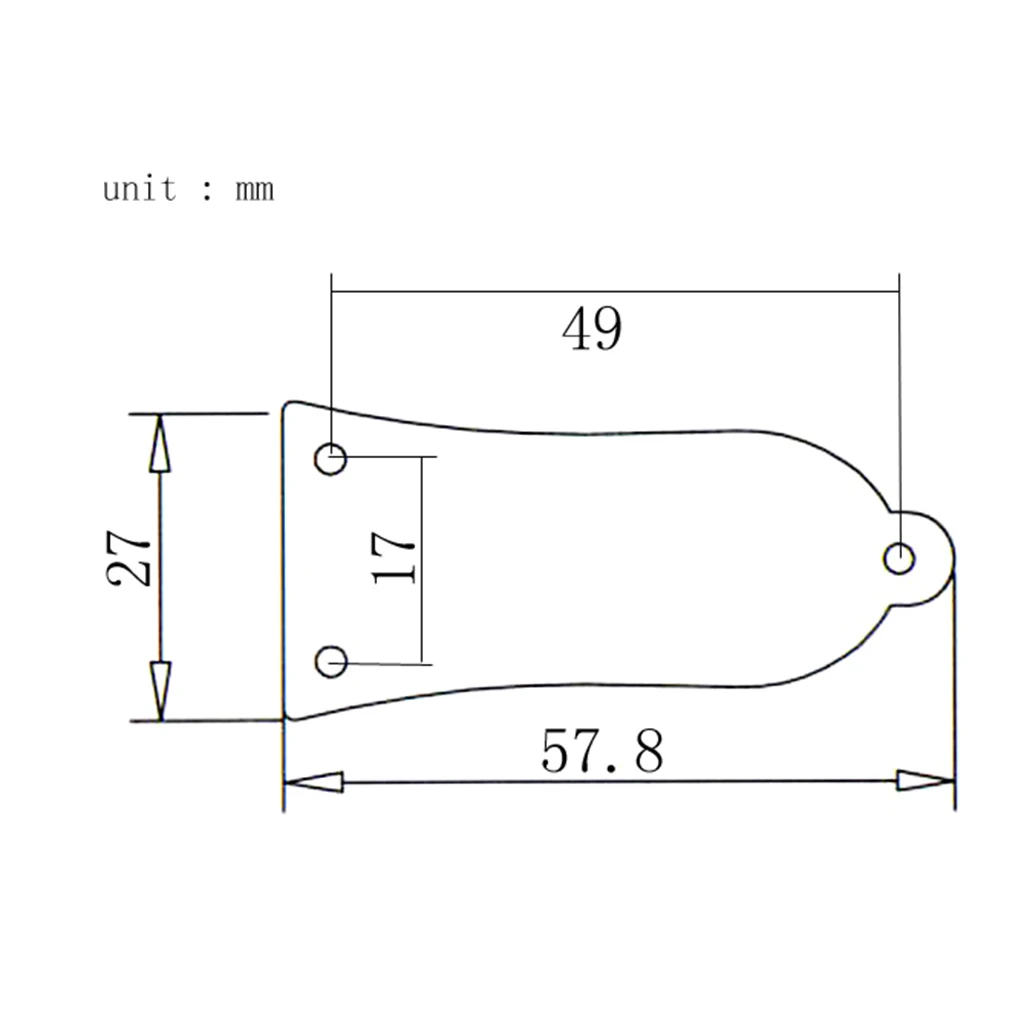 Placa de cubierta de varilla de armazón de 3 orificios de Metal con tornillos de montaje para bajo de guitarra, accesorios de pieza de repuesto