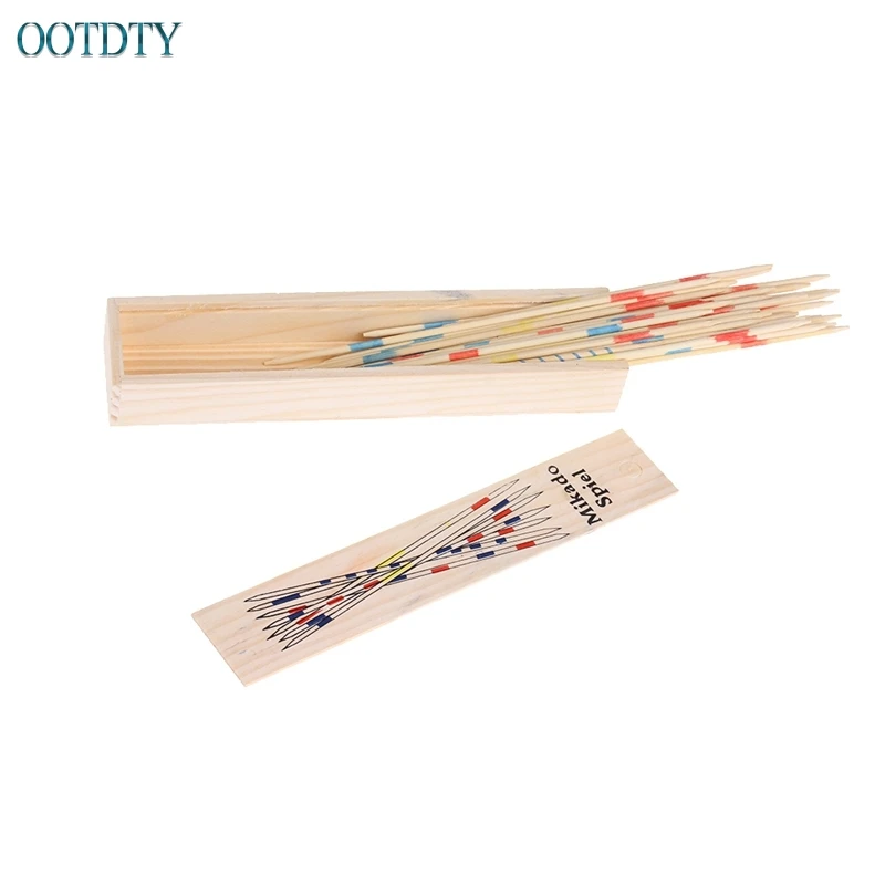 1 ชุดแบบดั้งเดิม Mikado ไม้ Pick Up Sticks ชุดแบบดั้งเดิมเกมกล่องของเล่น #330