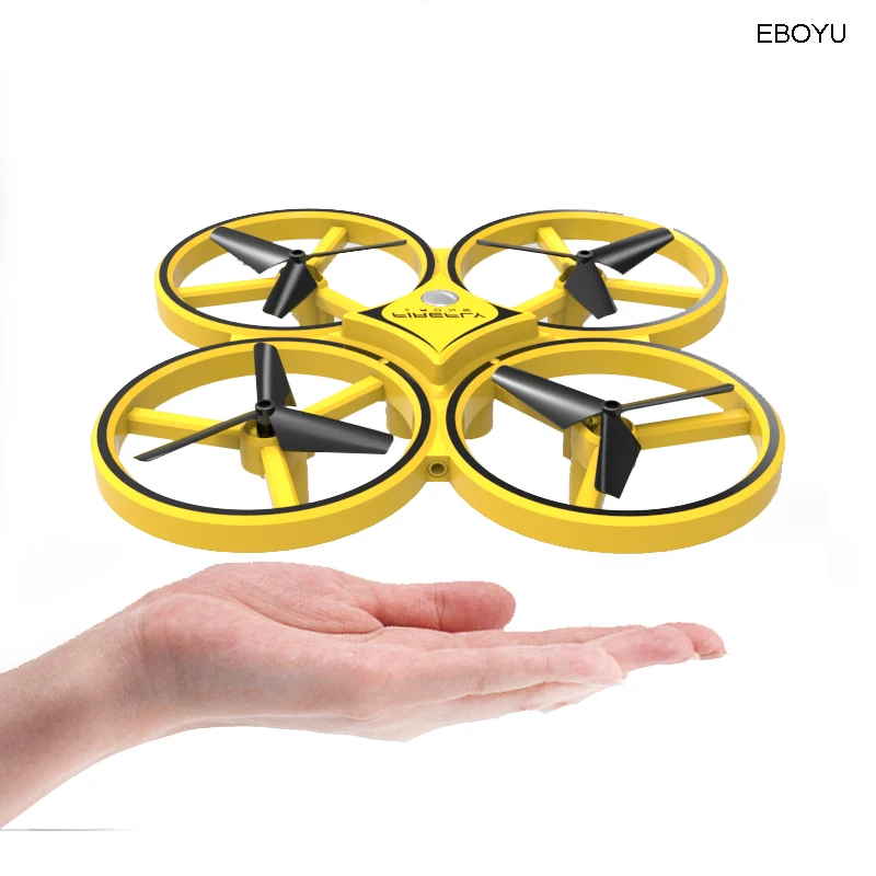 EBOYU ZF04 RC Drone 2.4Ghz Induction Auto-avoid Obstacles RC Quadcopter Drone Novelty Hand Controlled Flying Ball LED Light RTF