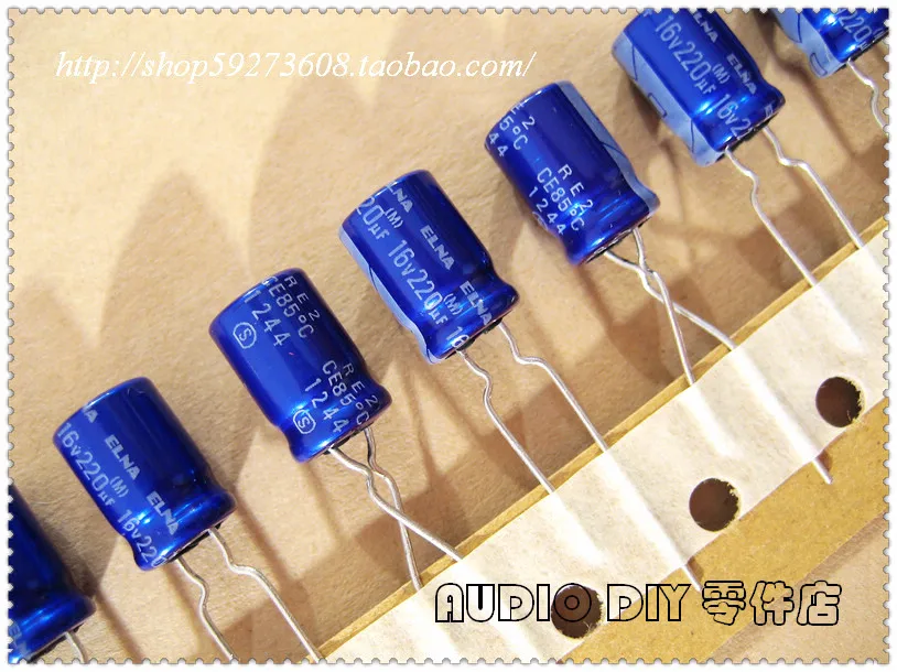 2020 hot sale 30PCS/50pcs ELNA blue robe RE2 Series 220uF/16V electrolytic capacitor (Thailand origl box) free shipping