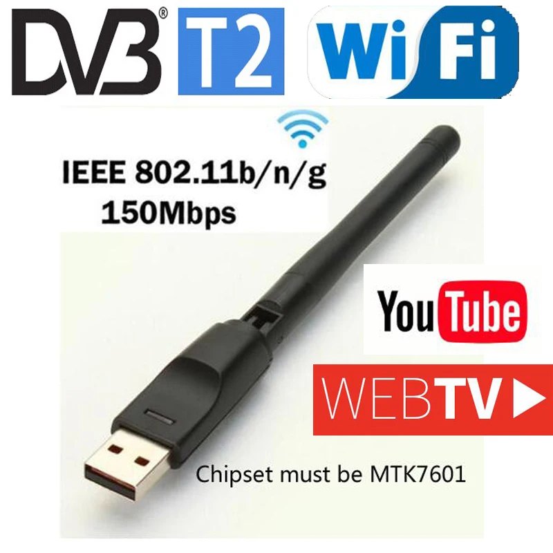 

MTK 7601 WIFI Dongle RealTec 7601 Usb Wireless Adapter RTL 7601 For Pc and Dvb-T2 Digital Tv Box