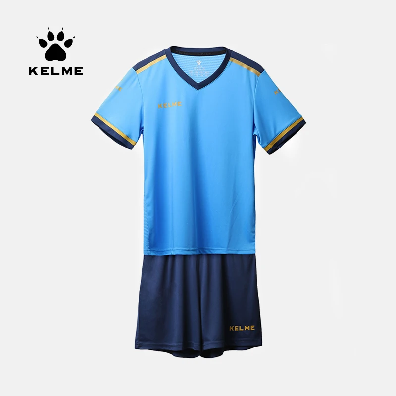 KELME Custom Kids Soccer Jersey Football Uniforms Training Suit Original Team Jersey Short Sleeve Breathable Child Boys 3873001