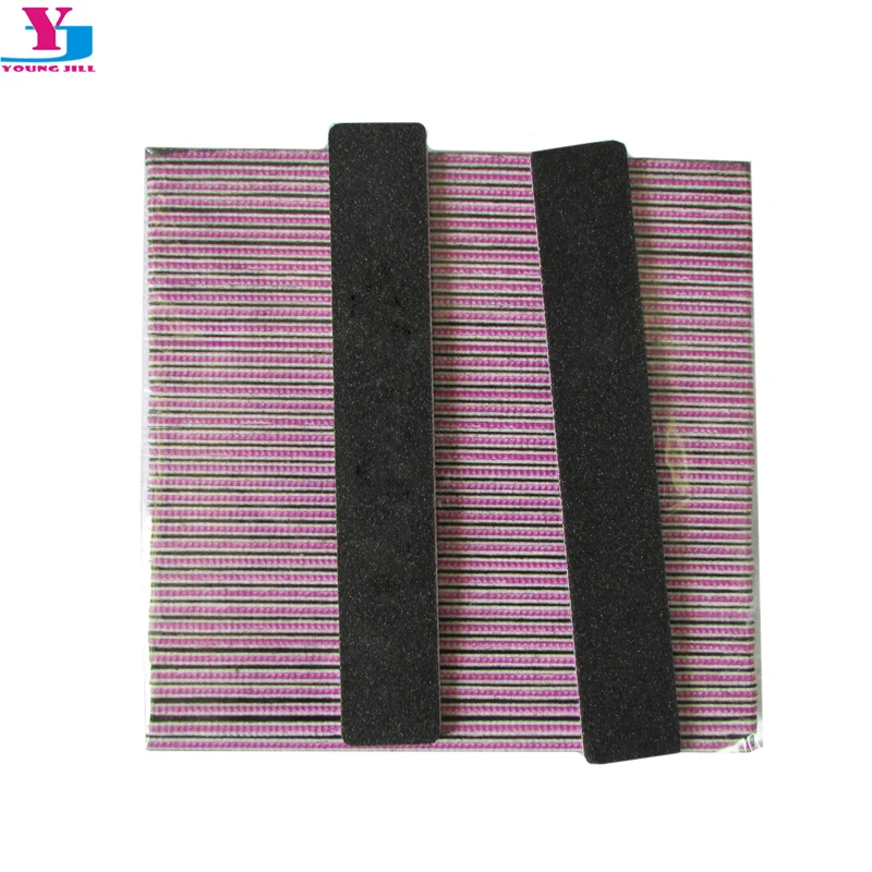 10Pcs Square Professional Nail Files 100/180 Double Side Wide Straight Sanding Nails File For Manicure Nail File Salon Art Tools