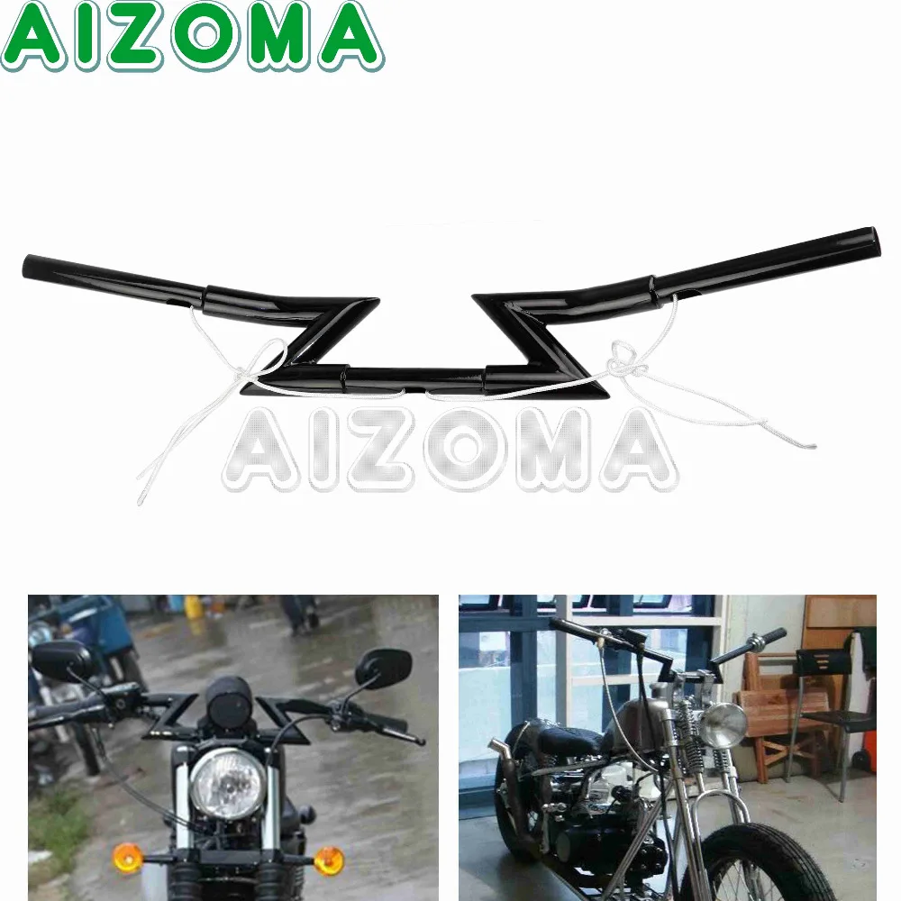 

Steel 1" Drag Handlebar Motorcycle Black 25mm/1 inch Handle Z-Bars For Harley Sportster Softail Fat Boy Dyna Street Fat Bob FXD