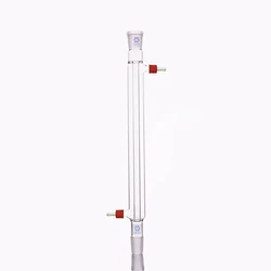 Straight Condenser Liebig with fused inner tube 200mm/300mm/400mm/500mm/600mm, Joint 24/29, Removable small nozzle jonit GL14mm