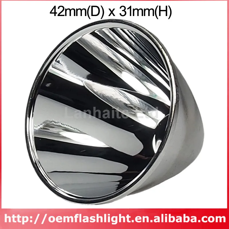 42mm(D) x 31mm(H) SMO Aluminum Reflector for C8 Flashlight