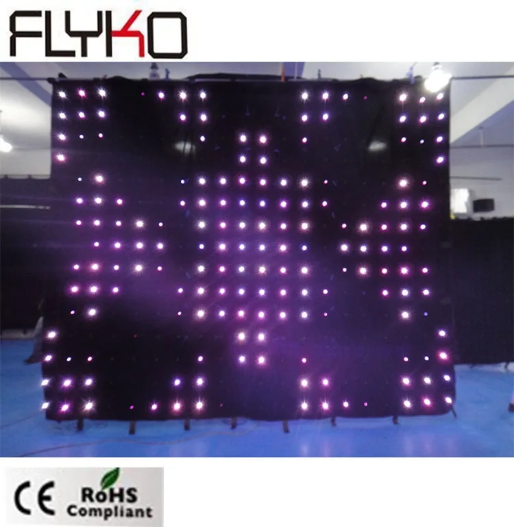 

CE,ROHS certificate led curtain display/SD controller/fireproof/3x4m/15KG