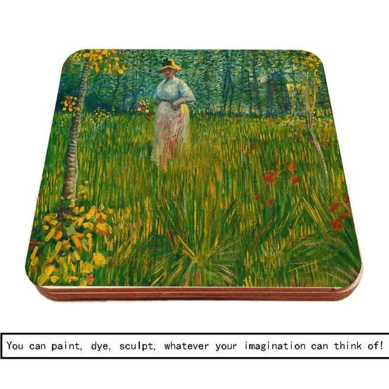 Trống Mảng Bám 5 Kích Thước Xây Dựng Mô Hình Vuông Thủ Công DIY Pyrography Dự Án Trò Chơi Thêu Sò Chưa Hoàn Thành Miếng Gỗ Bồ Đề