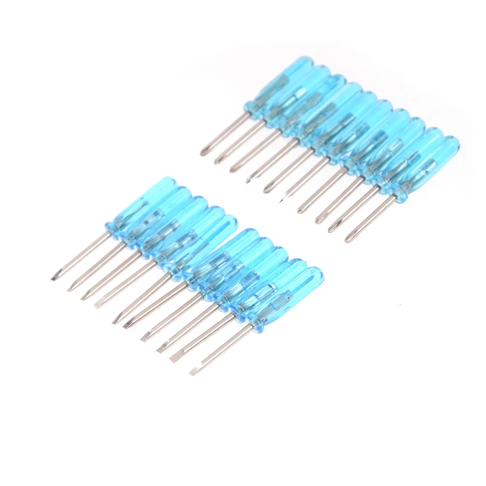 10pcs Mini 2.0mm Flat-blade Slotted Cross Head Small Screwdriver For Mobile Phone Xbox 360 Wireless Controller Repair Open