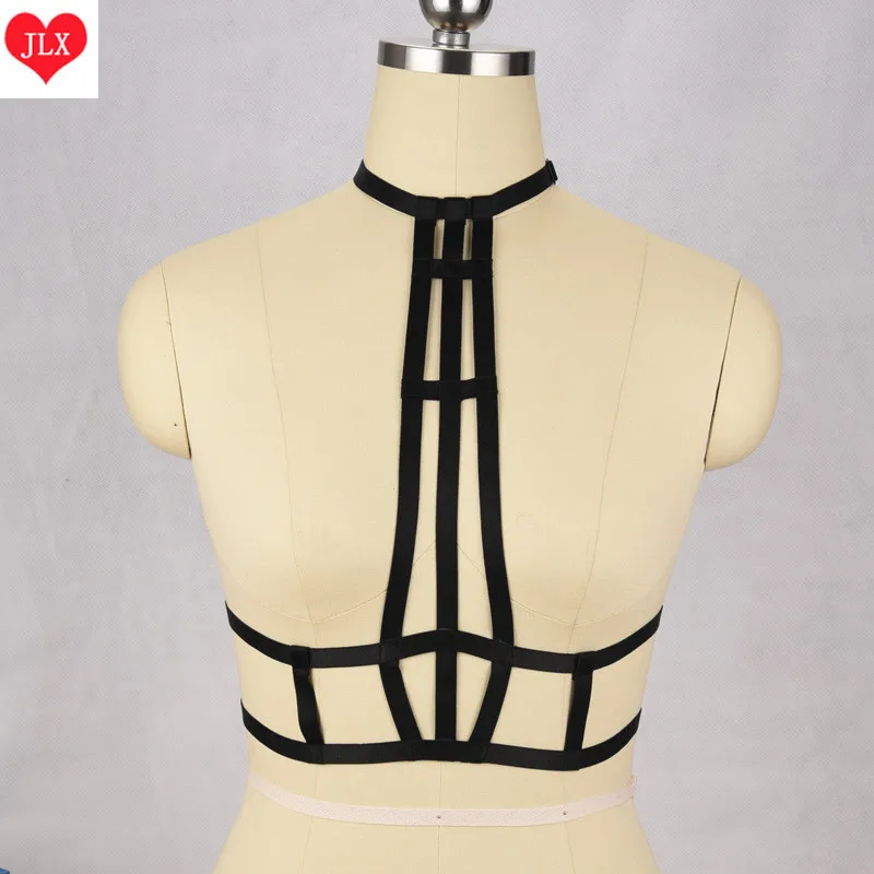 

Women's Wear Open Chest Cage Bra Women Sexy Bra pastel goth Crop Top Bondage Lingerie Goth Strappy Bra Harajuku Body Harness