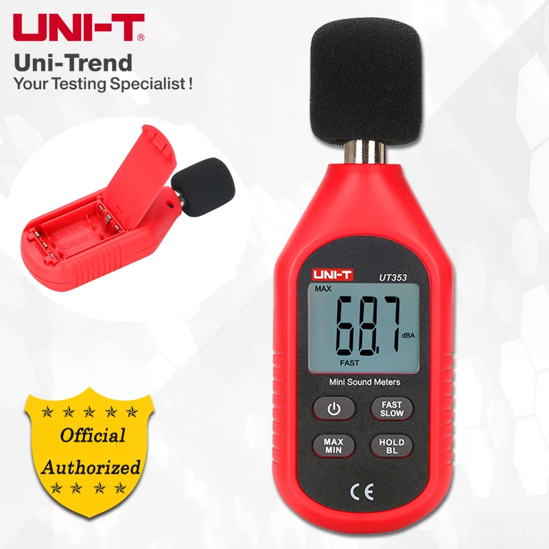 Medidor de Sonido Mini UNI-T UT353 UT353BT/Rango 30～130dB/Indicación de Sobrecarga