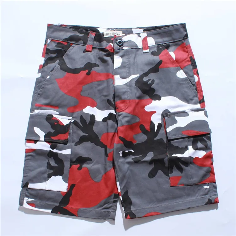 2023 Men Women Cargo Shorts Camouflage Shorts Pockets 7 Colors Casual Streetwear Camo Orange Blue Gray Purple Yellow XXXL