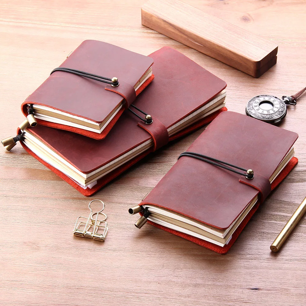 Leather Writing Journal Notebook Refillable, Pocket Vintage Leather Travel Journal Diary, Antique Handmade Travelers N