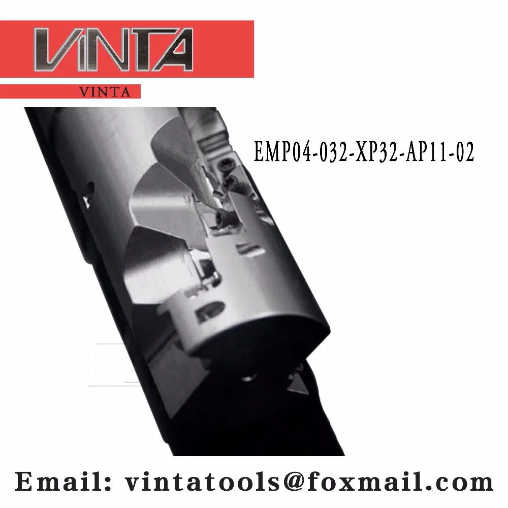 EMP04-032-XP32-AP11-02 Indexable Milling Cutter，Matched APKT11T3 Carbide Insert