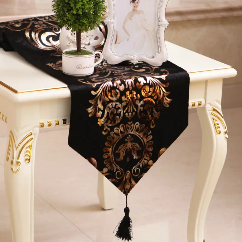 The Baroque Table Runner for Wedding, European-Style, Satin, Bronzing, Satin, Silk