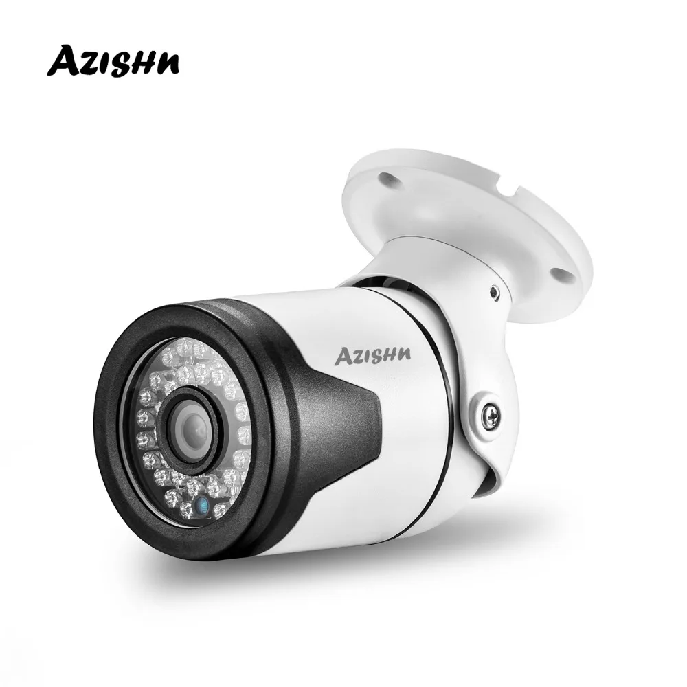 

AZISHN H.265 + IP-камера 5 Мп 2592*1944 XM550AI FULL HD металлическая Водонепроницаемая P2P сетевая камера видеонаблюдения с обнаружением движения